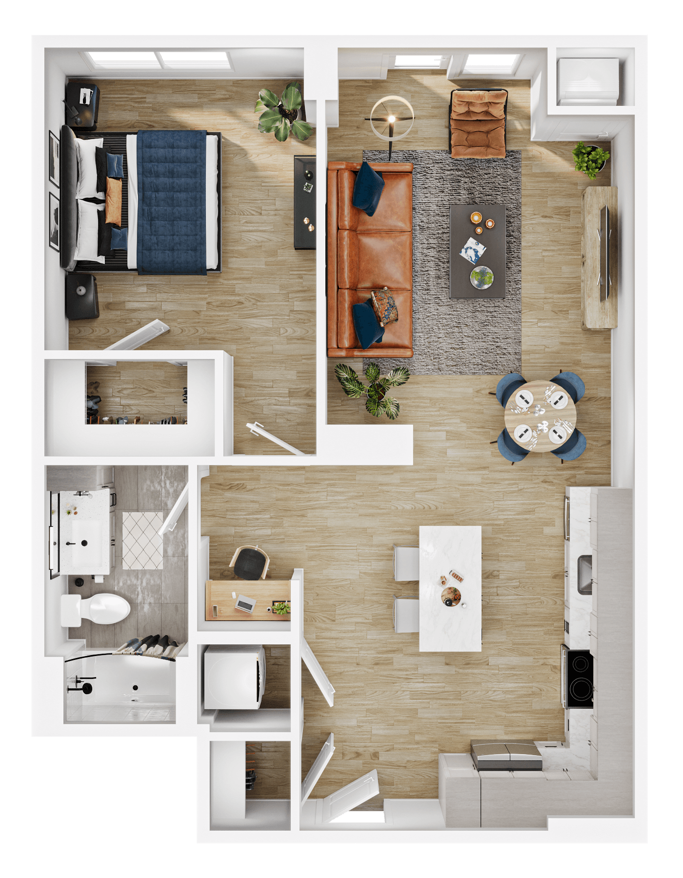 Floor plan layout diagram for A34
